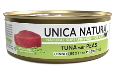 Unica Natura Консерва для кошек (Тунец, горошек)